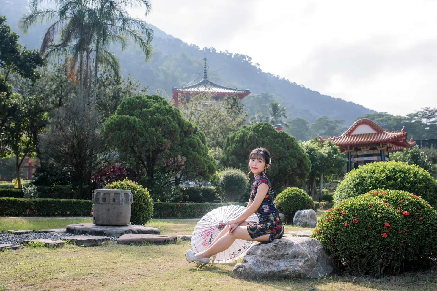 [Mzsock] NO.194 Yu Chen short cheongsam high heels beautiful legs street photography#[105P]-78